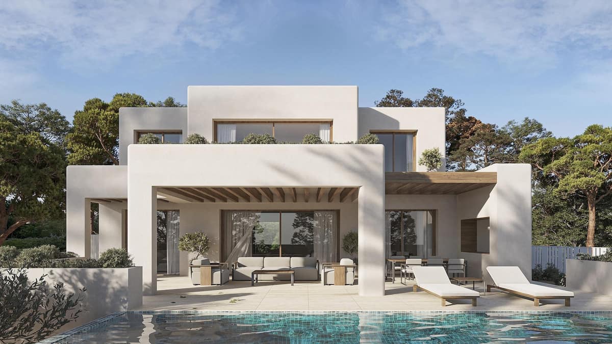 Sea view villa with Ibizan charm in La Fustera, Benissa