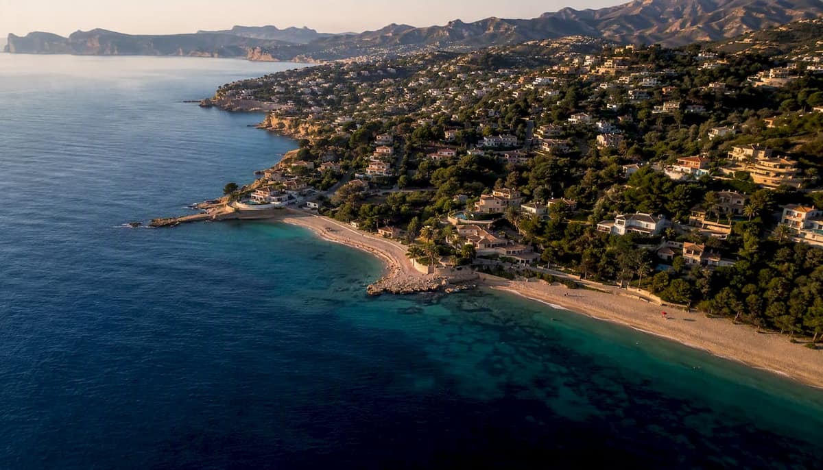 Aerial view of Costa Blanca coastal zones