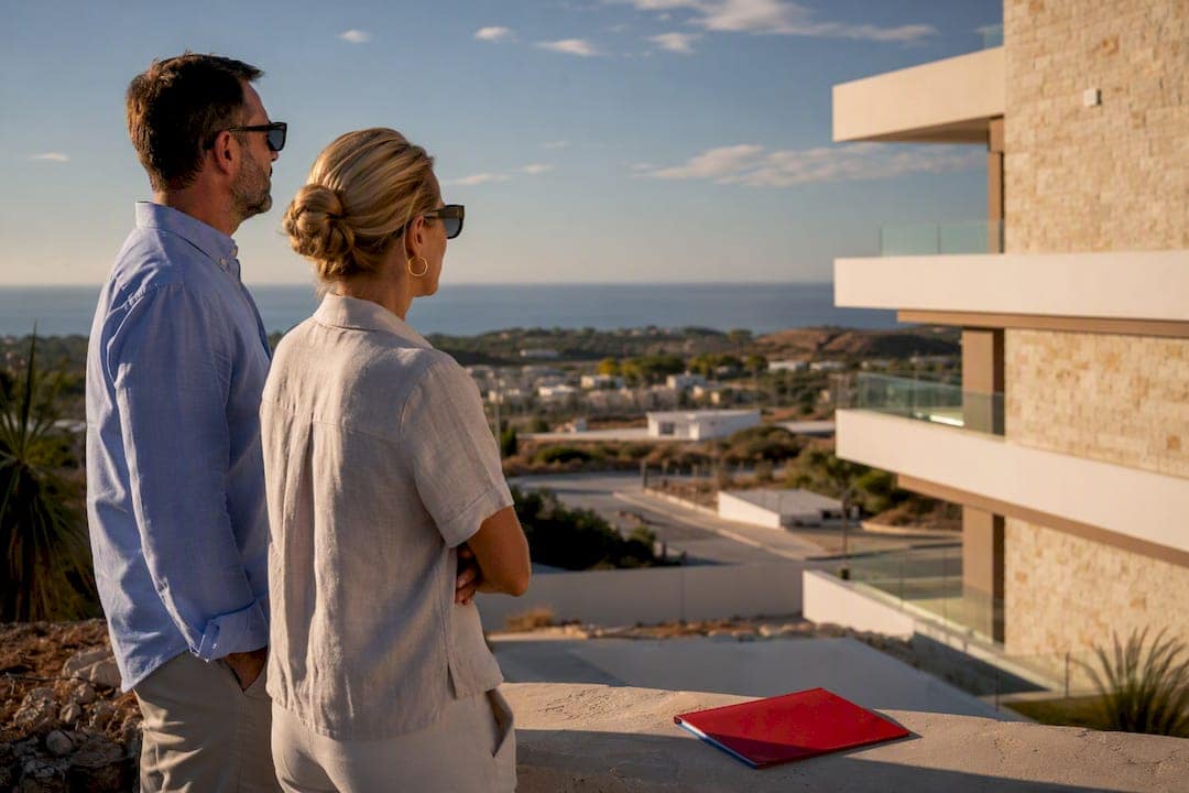 Buyers viewing Costa Blanca new-build development
