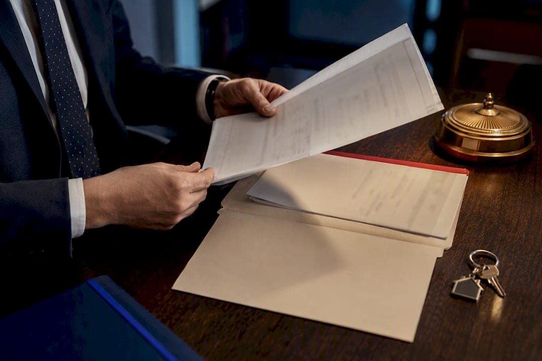 Lawyer reviewing Spanish property records